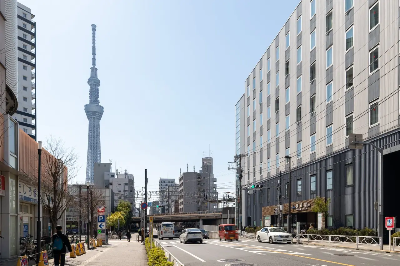 曳舟から見る東京スカイツリー